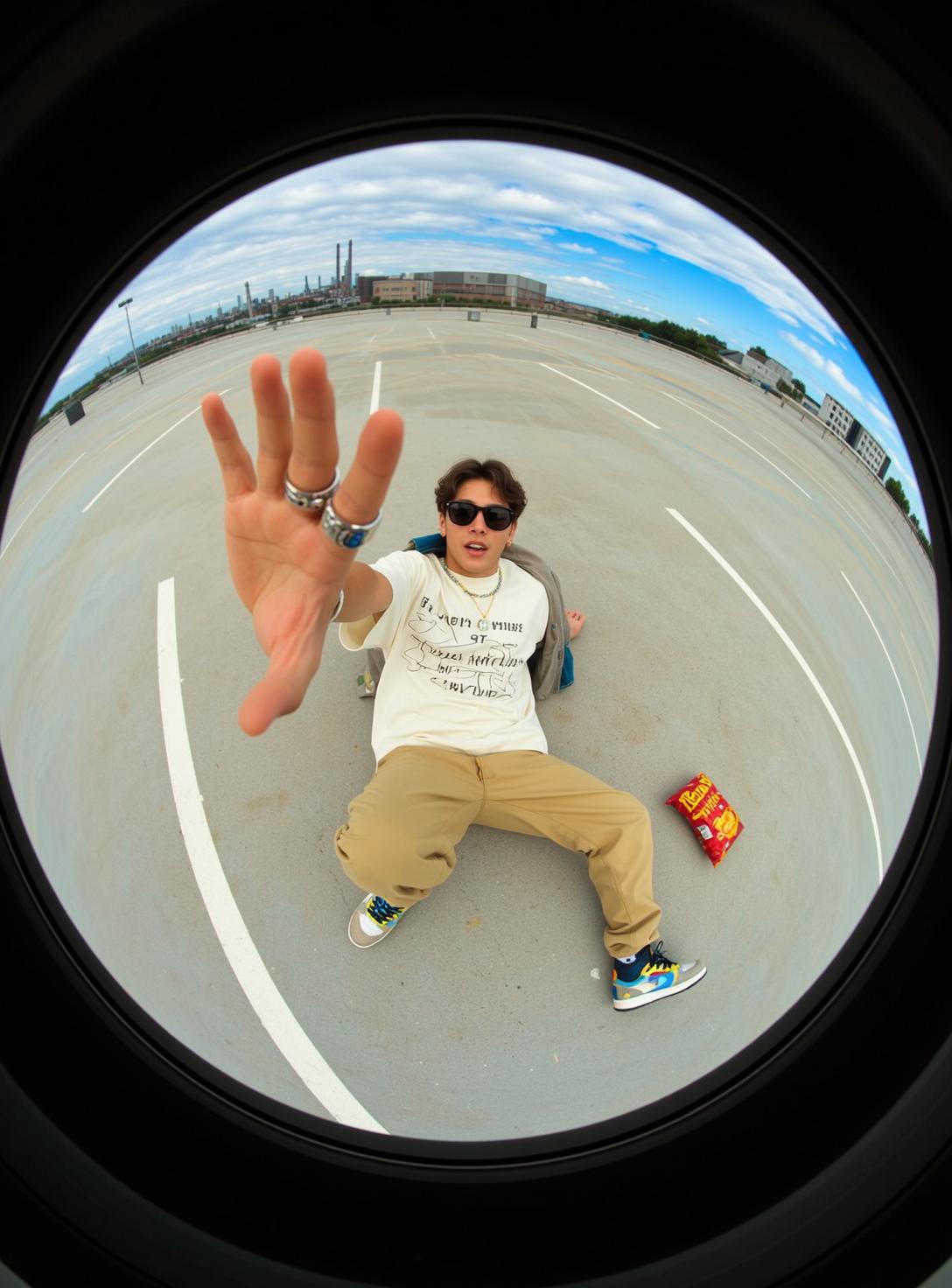Fisheye Young Dark Brown Messy Light Cream