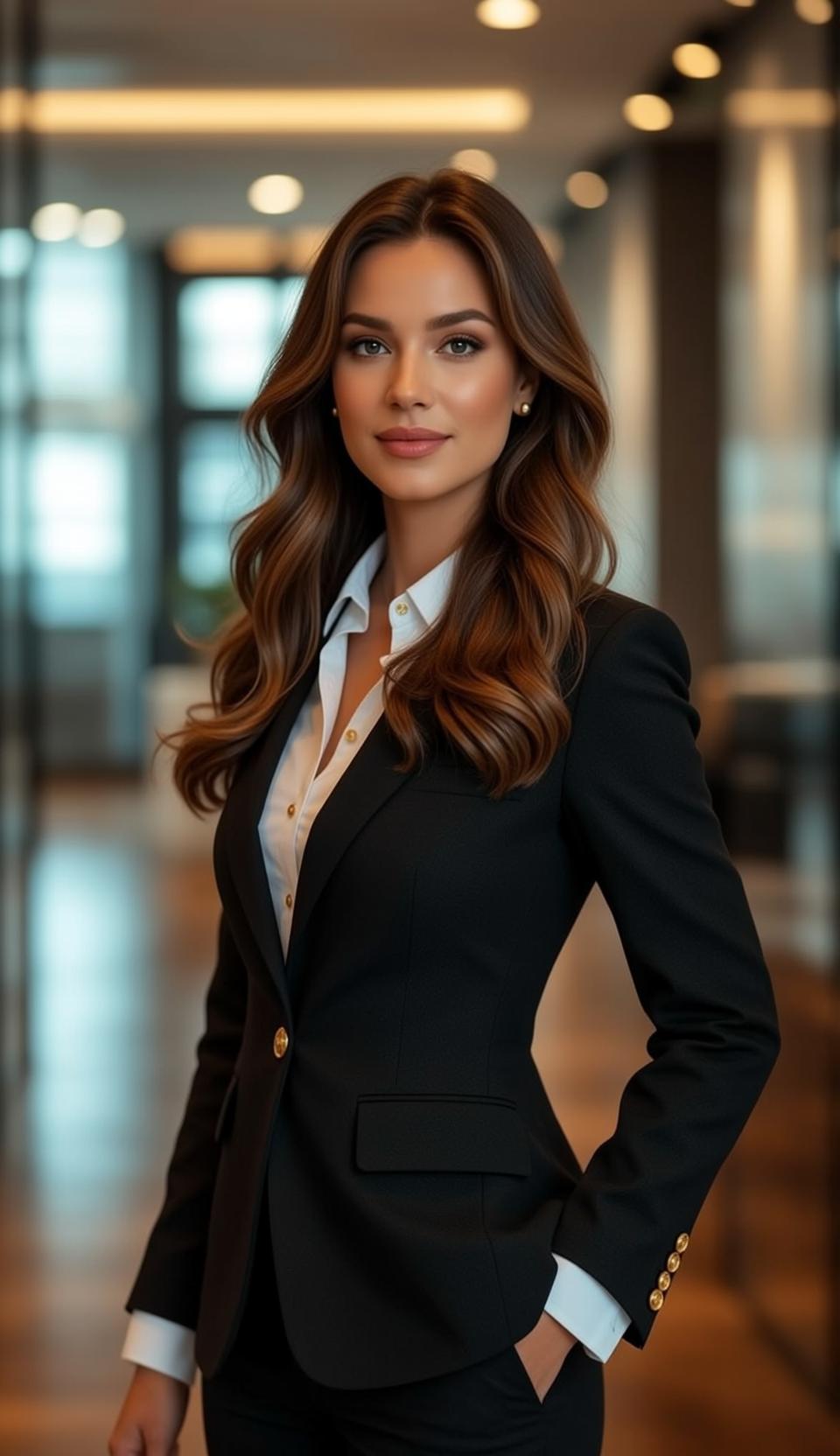 Luxury Young Long Wavy Brown Fair White