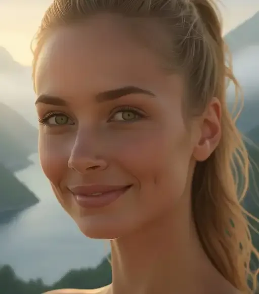 Foggy Fjord Sunrise Editorial Portrait