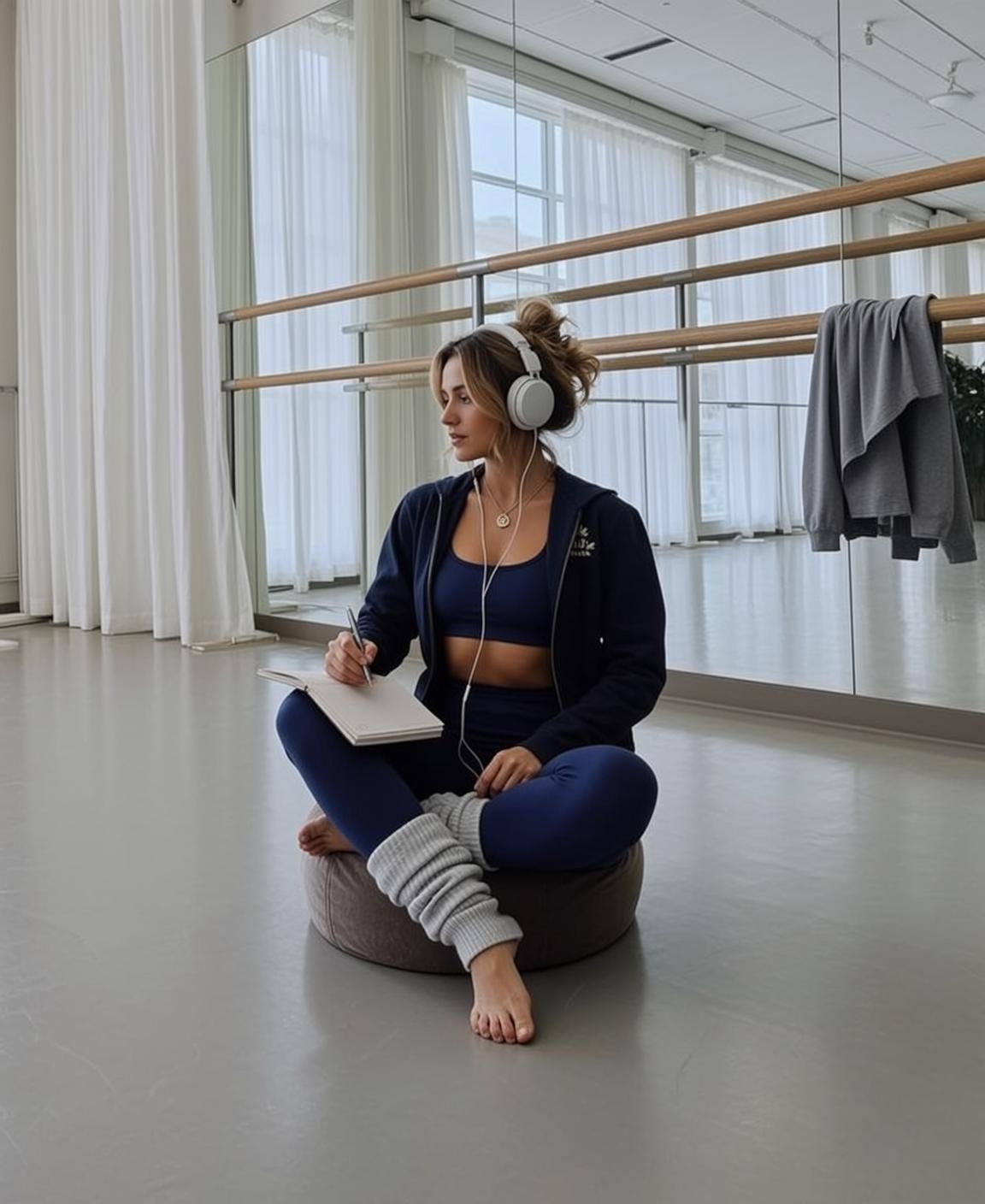 Navy Leggings Dance Studio
