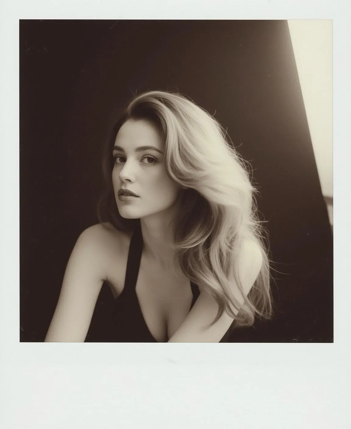 Black Halter Polaroid Portrait