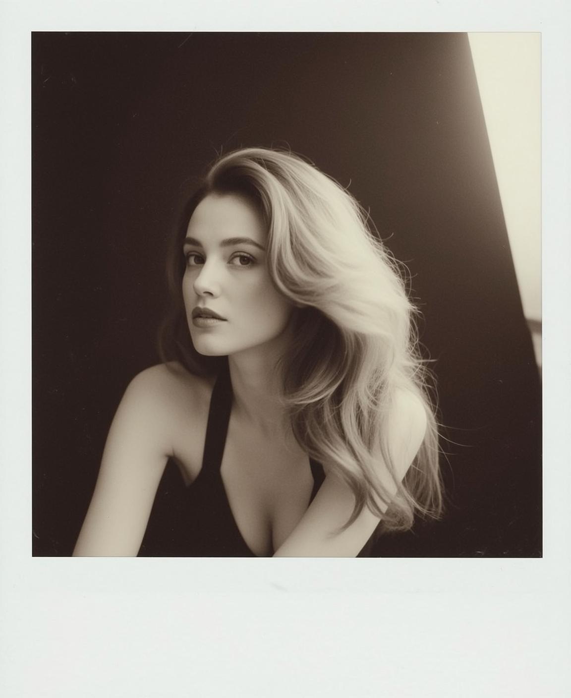 Black Halter Polaroid Portrait