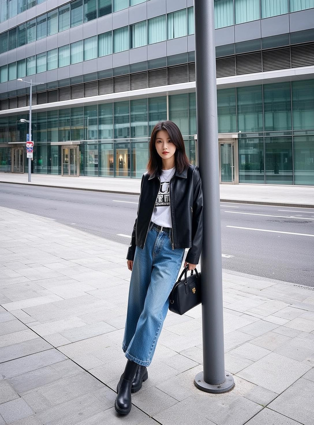 Black Jacket City Street