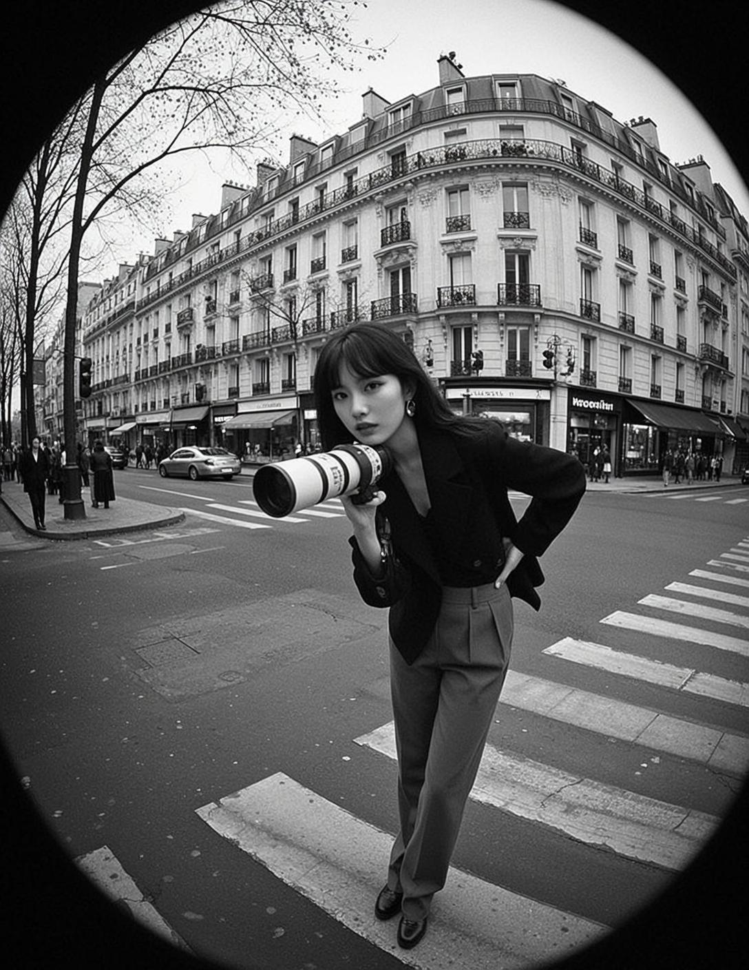 Paris Crosswalk Camera Street Style
