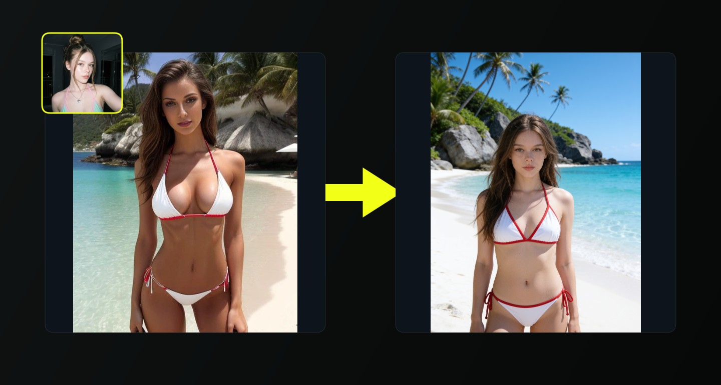 Mila remix walkthrough for Tropical Beach Bikini Bright Daylight Palm Trees