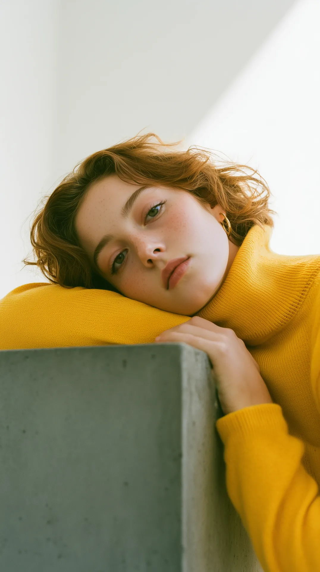 Yellow Turtleneck Minimalist