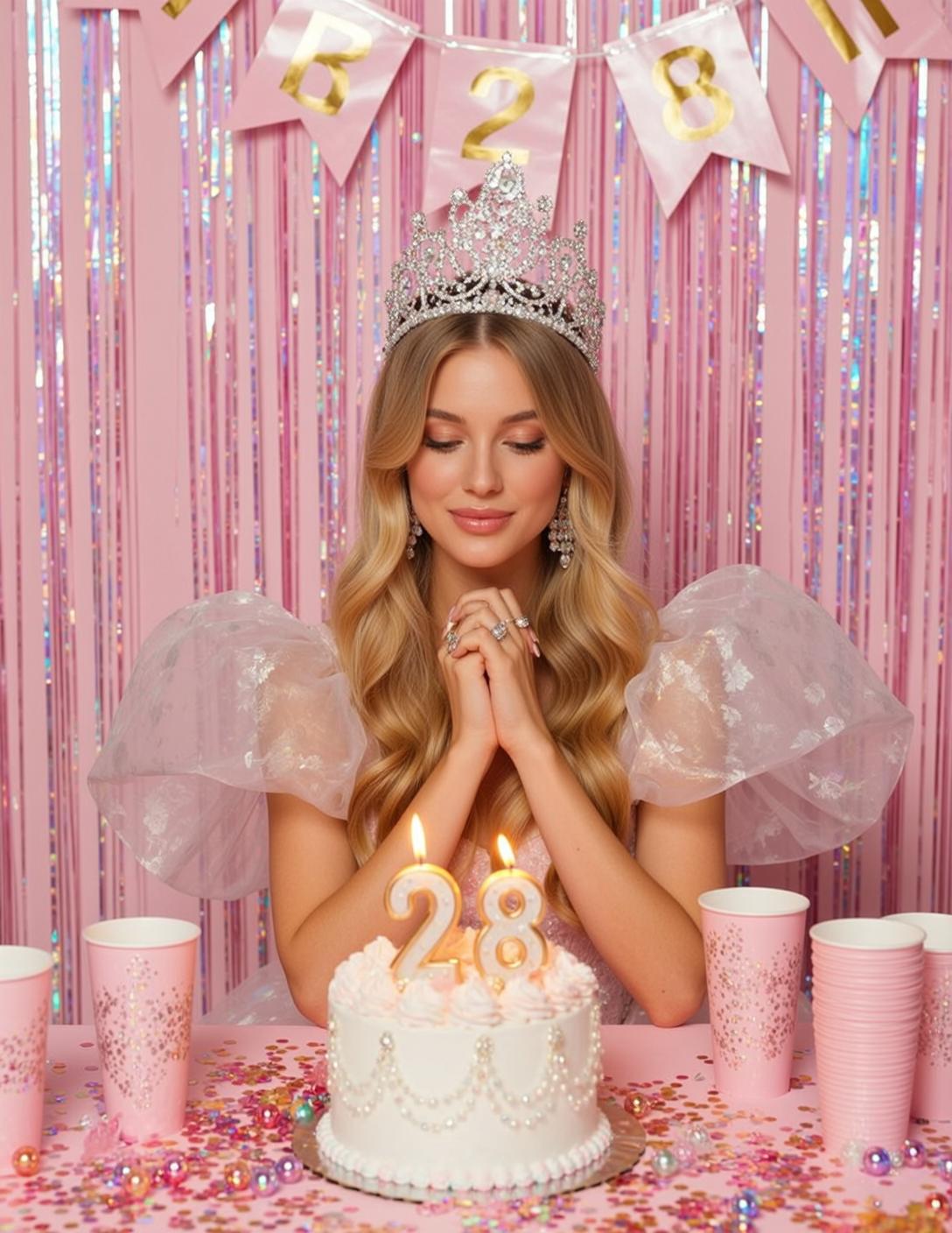 Pink Shimmery Dress Tiara