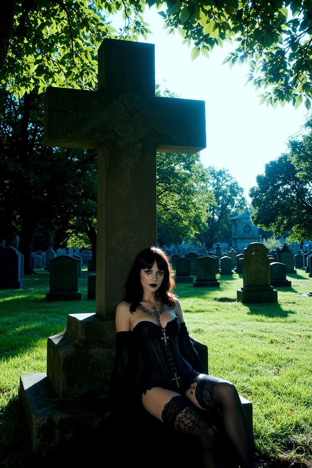 Cemetery Corset Portrait