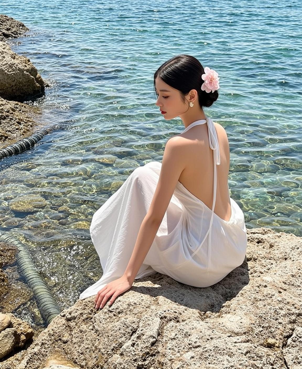 White Shoreline Serenity