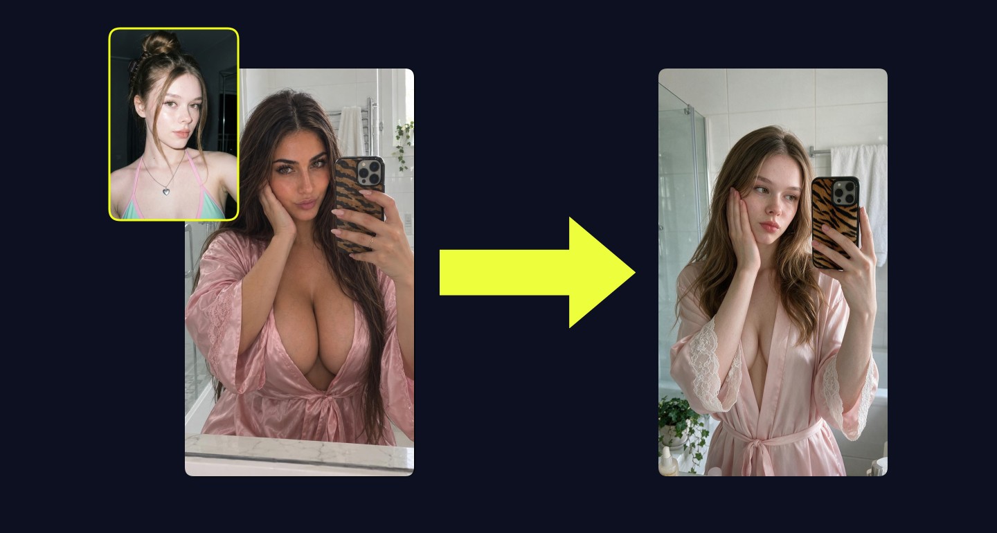 Mila remix walkthrough for Pale Pink Satin Robe Bathroom Mirror Selfie