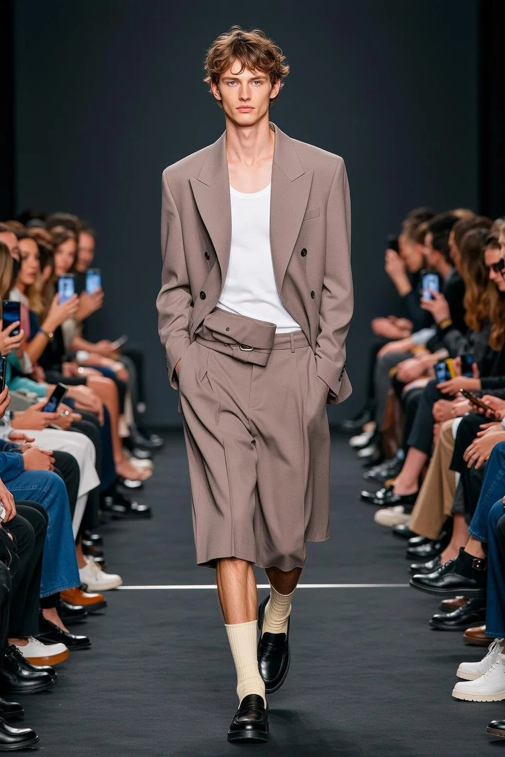 Fashion Week Young Wavy Brown Fair White