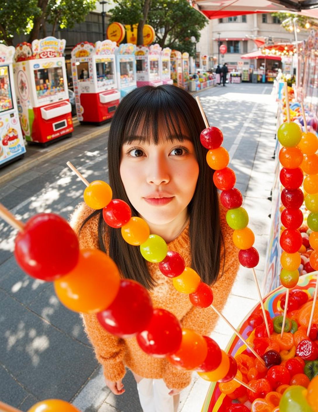 Street Market Candy Skewers Sweater