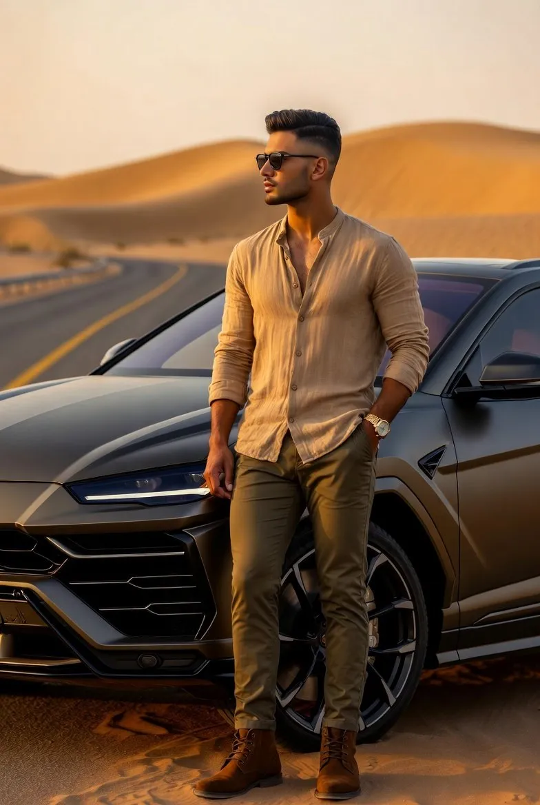 Sunglasses In Sand Dune Portrait