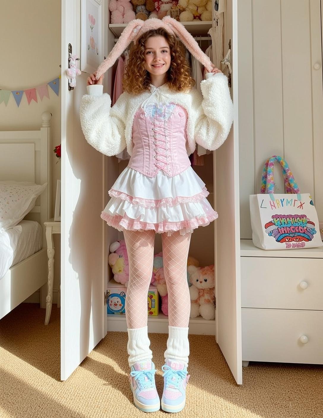 Wardrobe Bunny Bedroom Pose