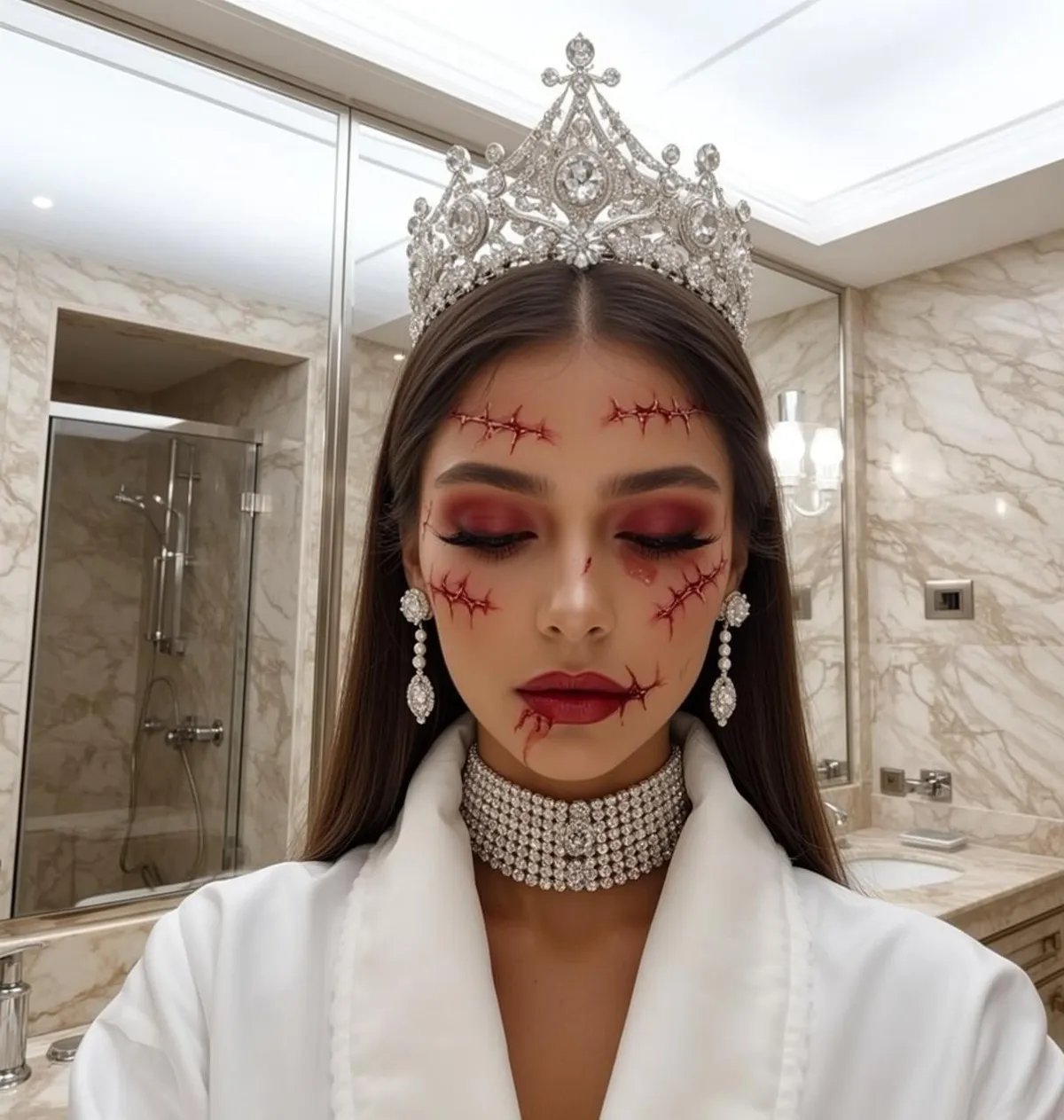 Halloween Vampire Bathroom Portrait