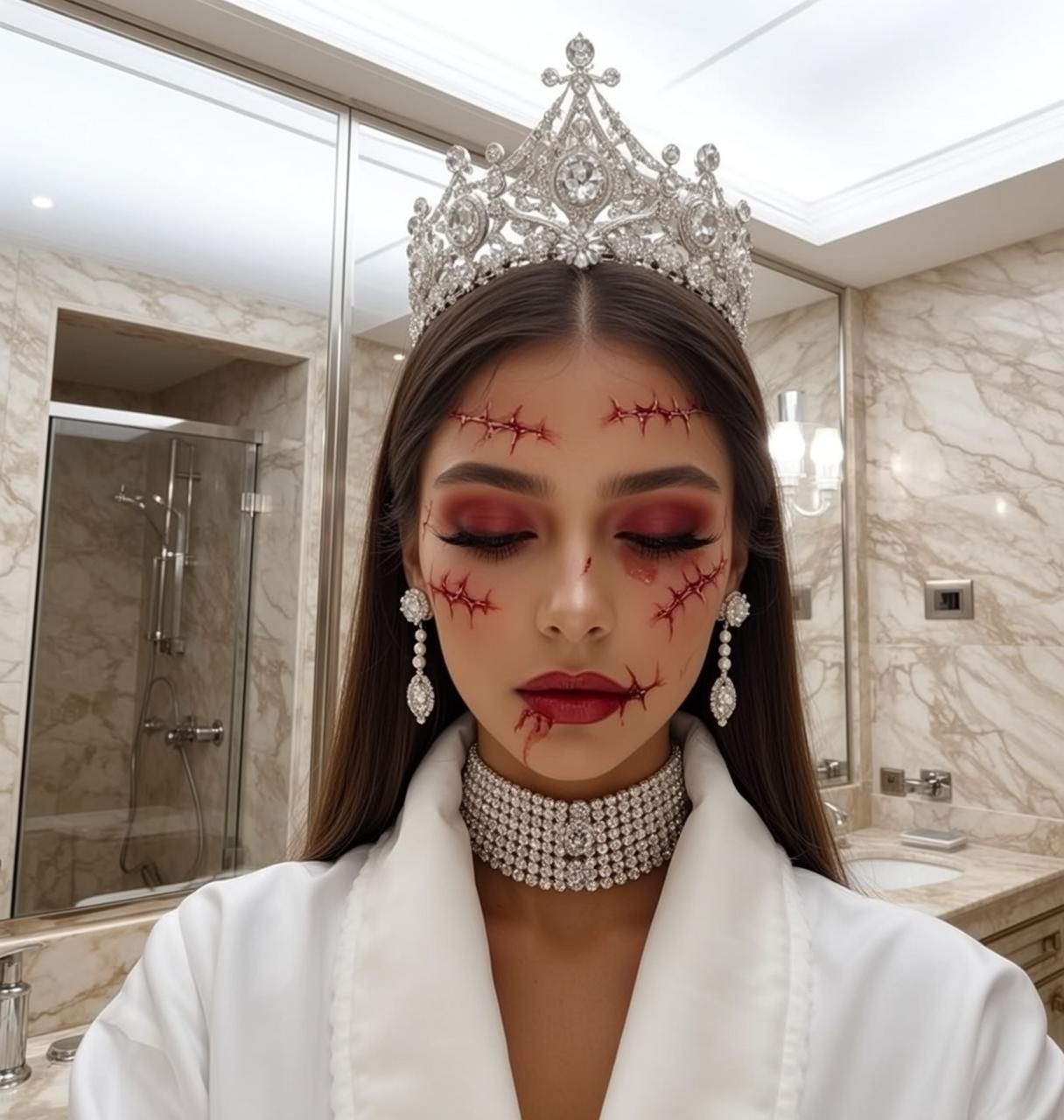 Halloween Vampire Bathroom Portrait