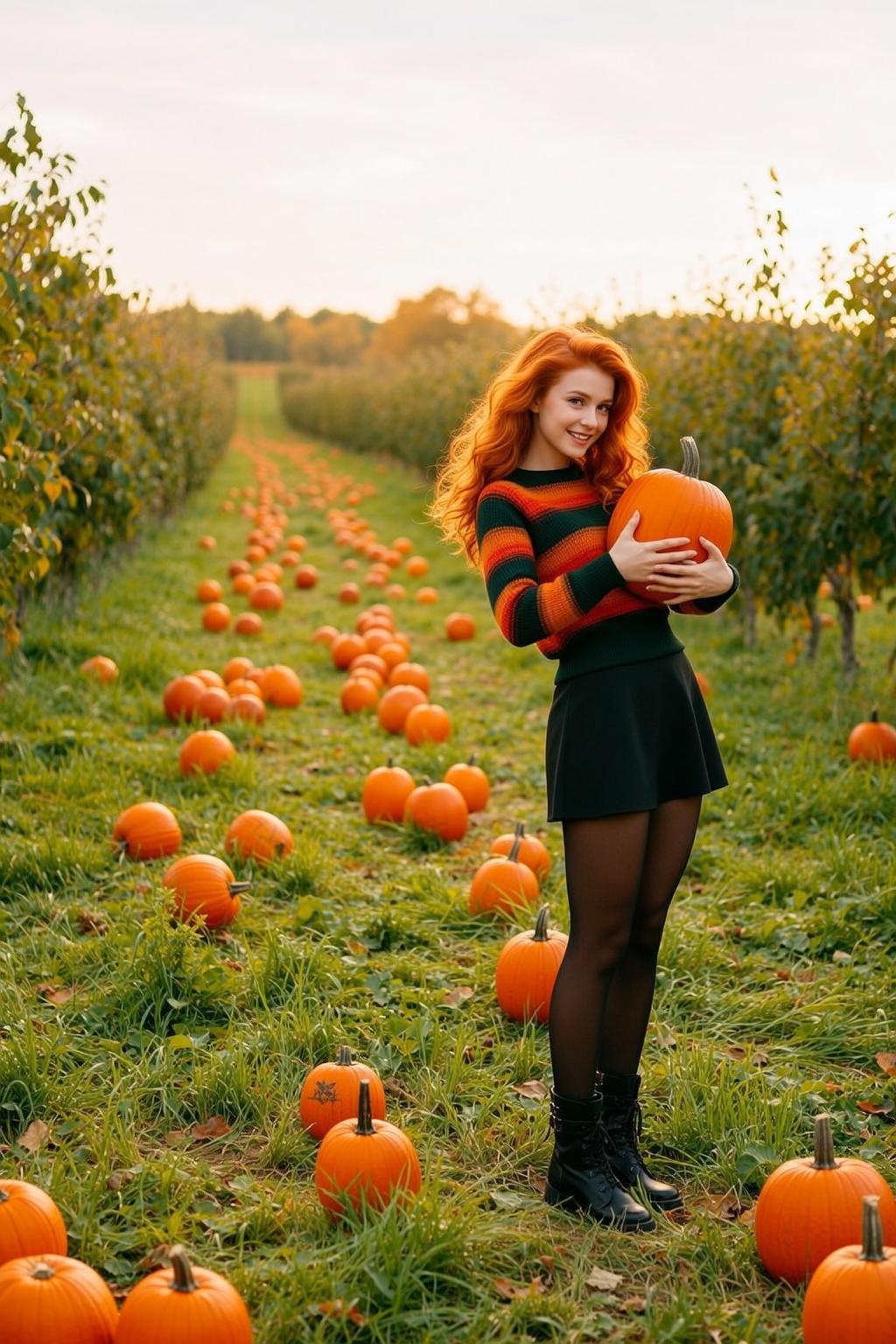 Autumn Young Long Wavy Bright Red Fair