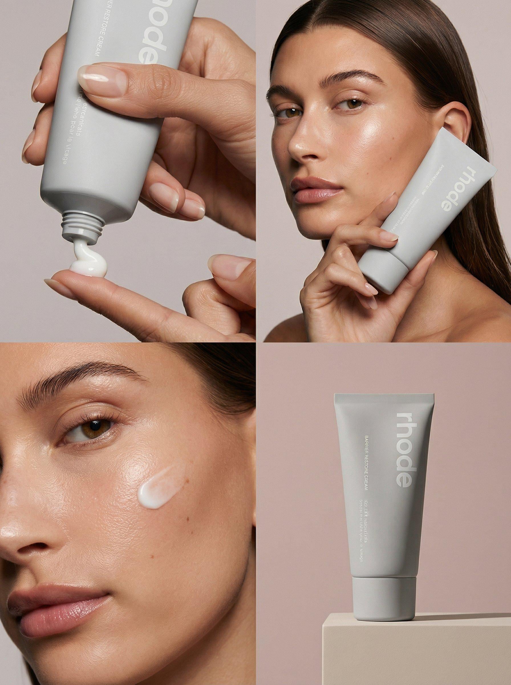 Luxury Beauty Grid Confident Model Glowy Skin