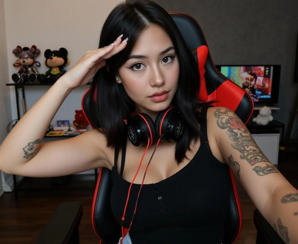 Explore Seated Red Black Gaming Chair Her
