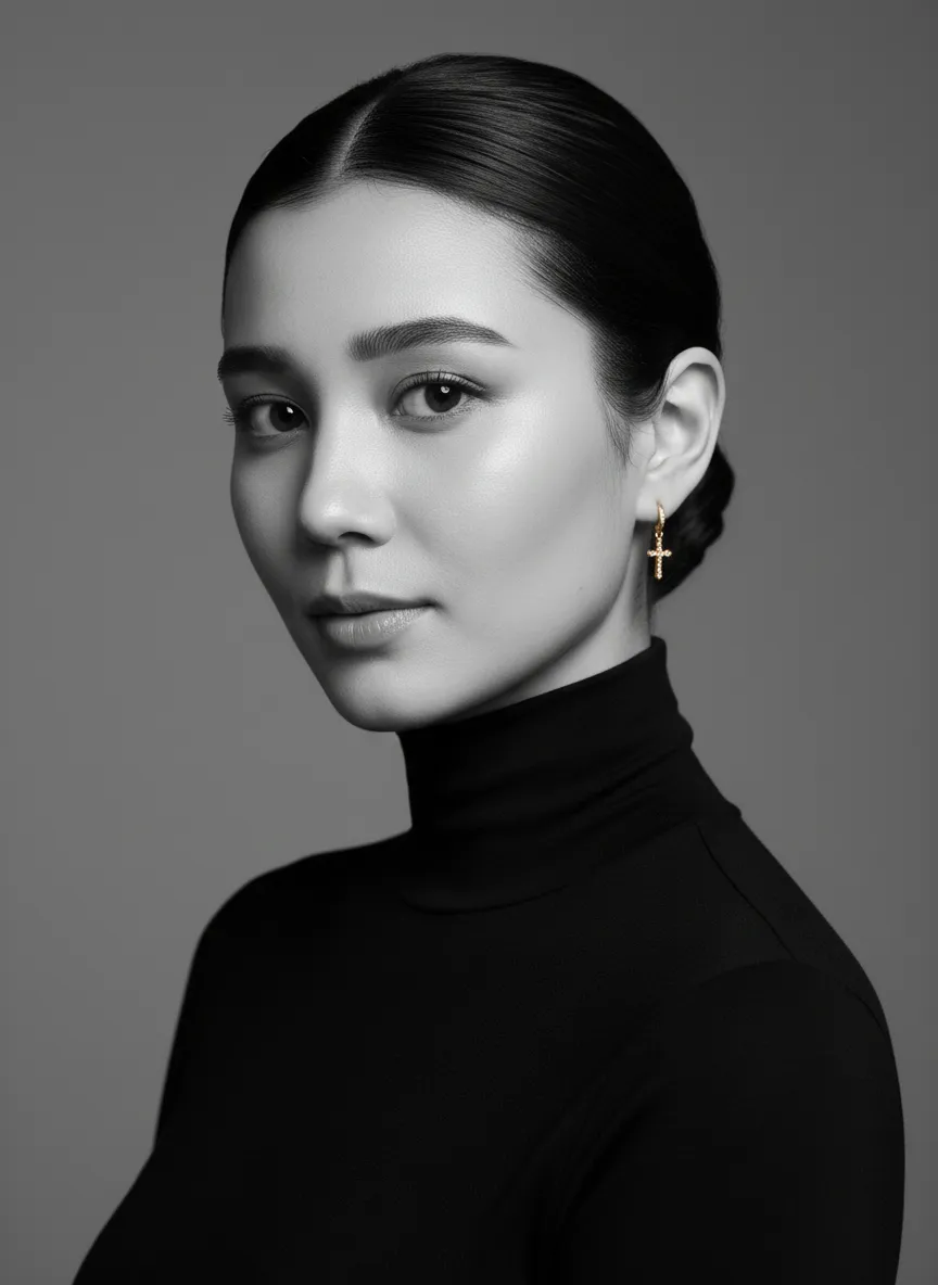Earrings In Styled Portrait