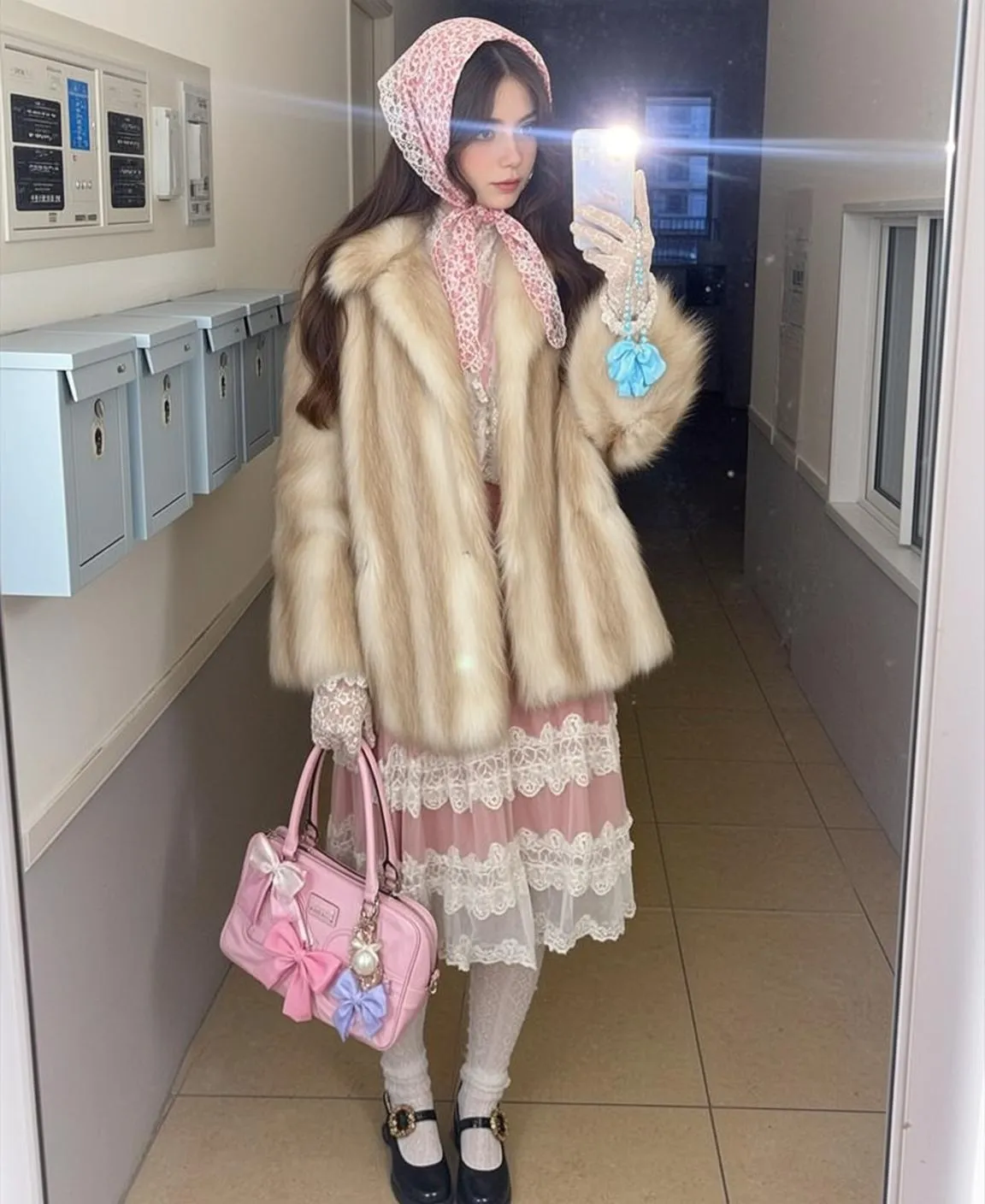 Mirror Selfie Mailbox Hallway