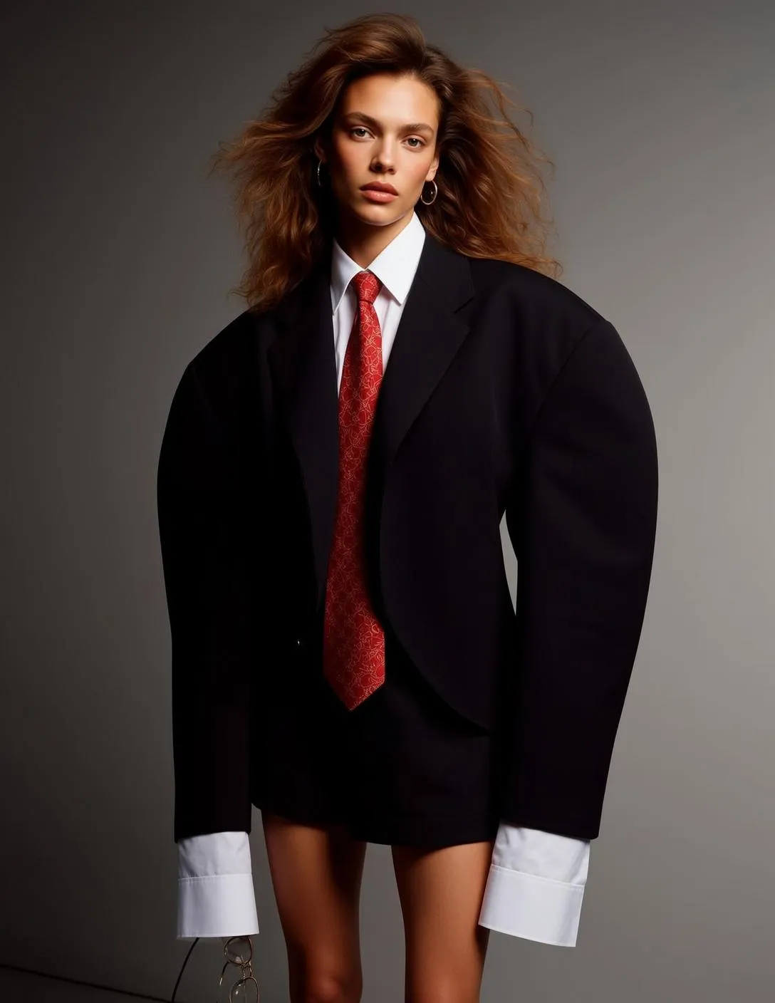 Makeup And Earrings In Blazer Portrait