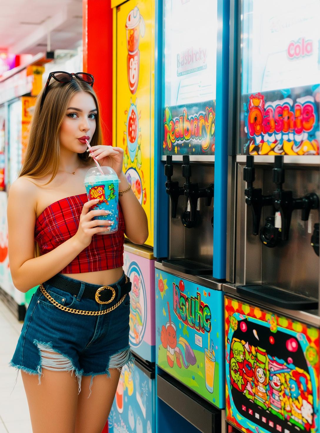 Blue Slushy Street Portrait