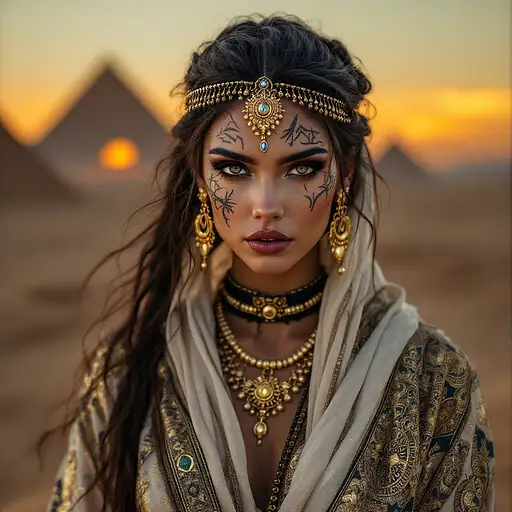 Mystical Arabian Queen Portrait