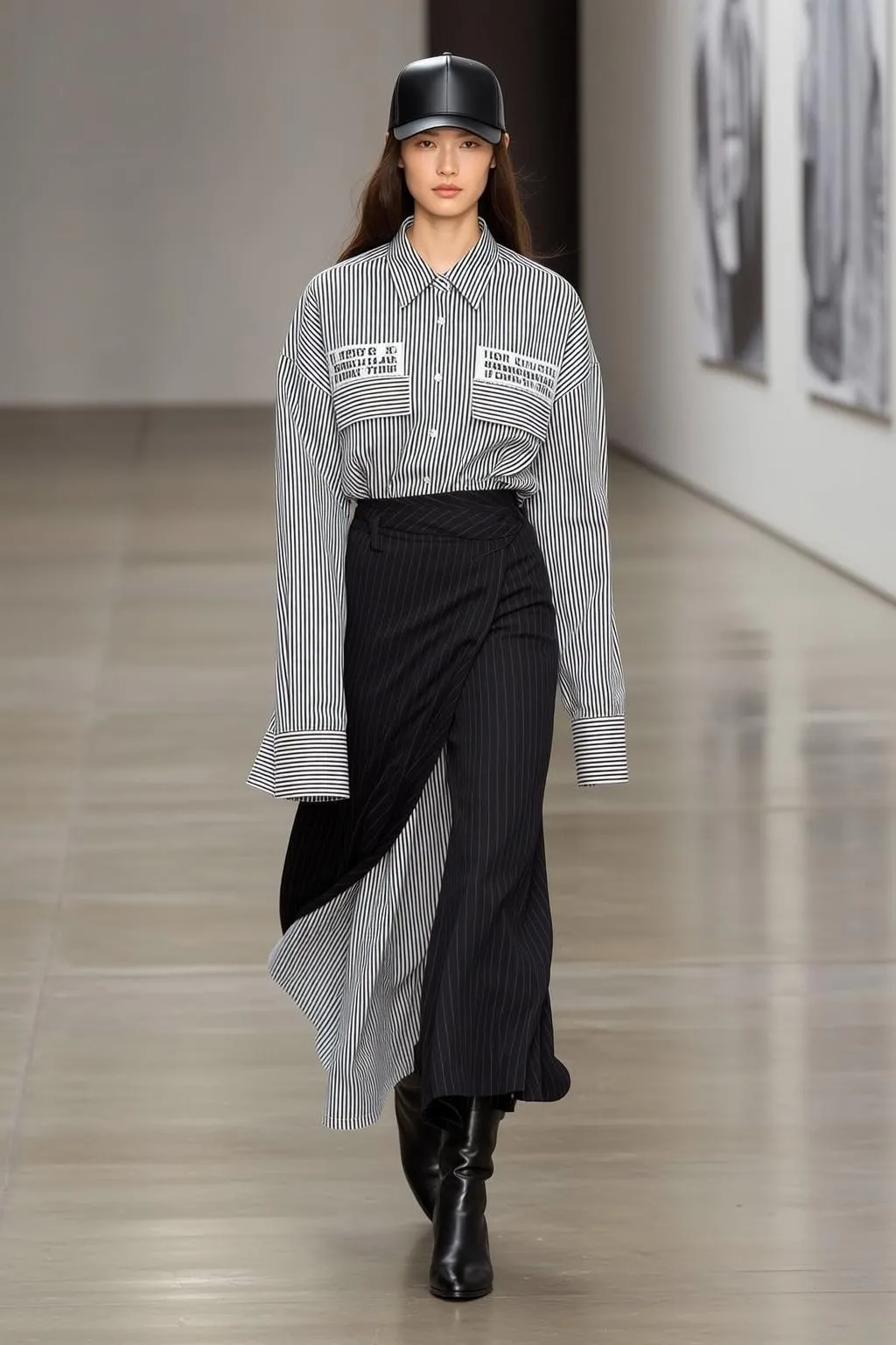 Fashion Week Young Long Brown Hair Fair