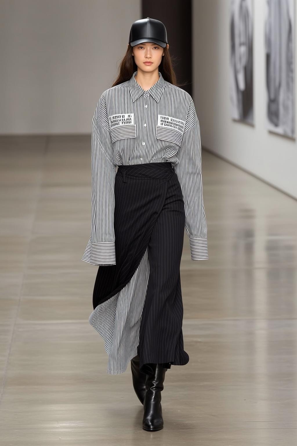 Fashion Week Young Long Brown Hair Fair
