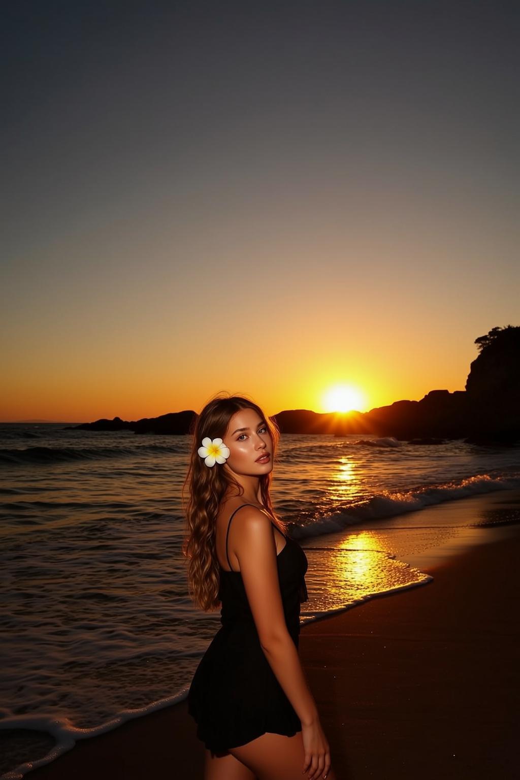 Black Beach Over Shoulder