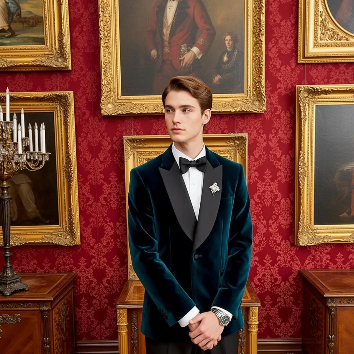Watch With Velvet Jacket