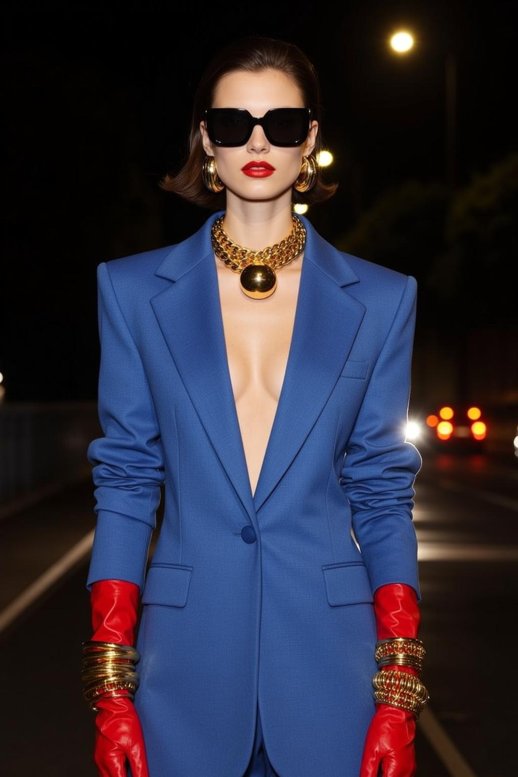 Fashion Week Short Brown Bob Fair Blue