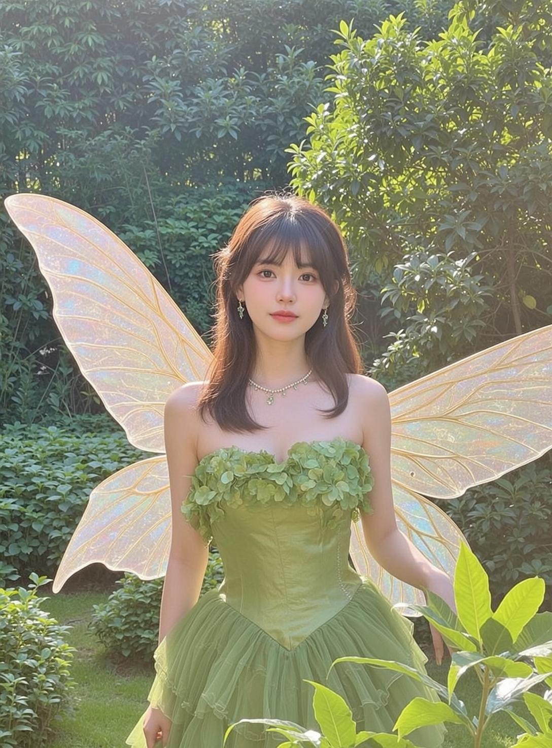 Fairycore Young Long Dark Brown Bangs Fair