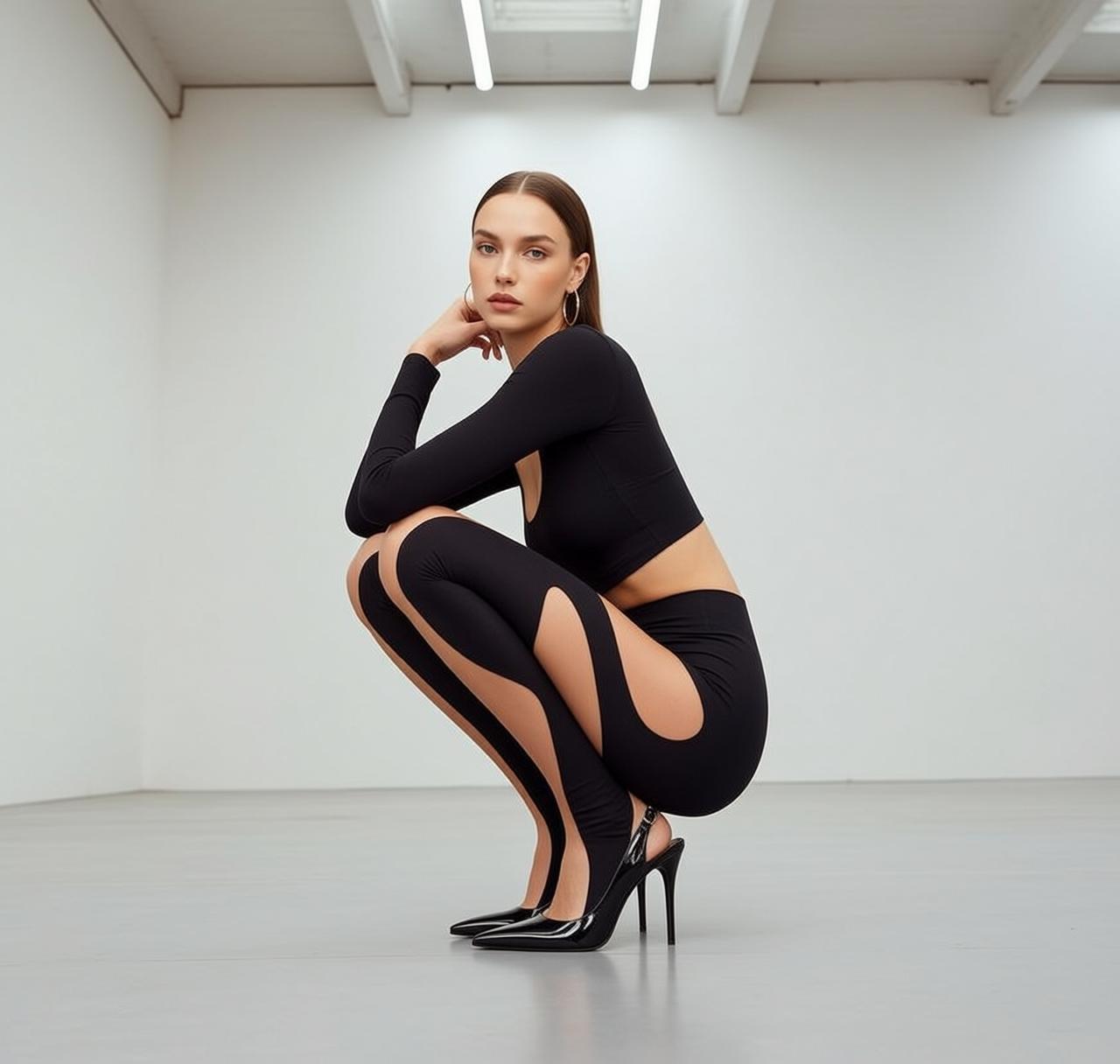 Creative Captured Low Squat Facing Slightly Left