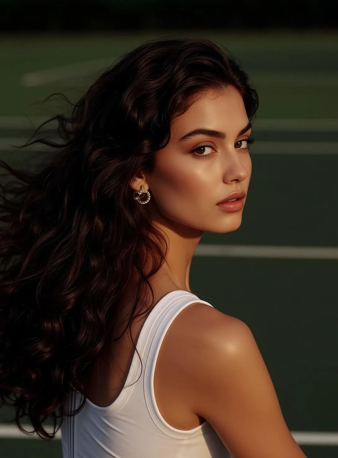 Earrings With White Top