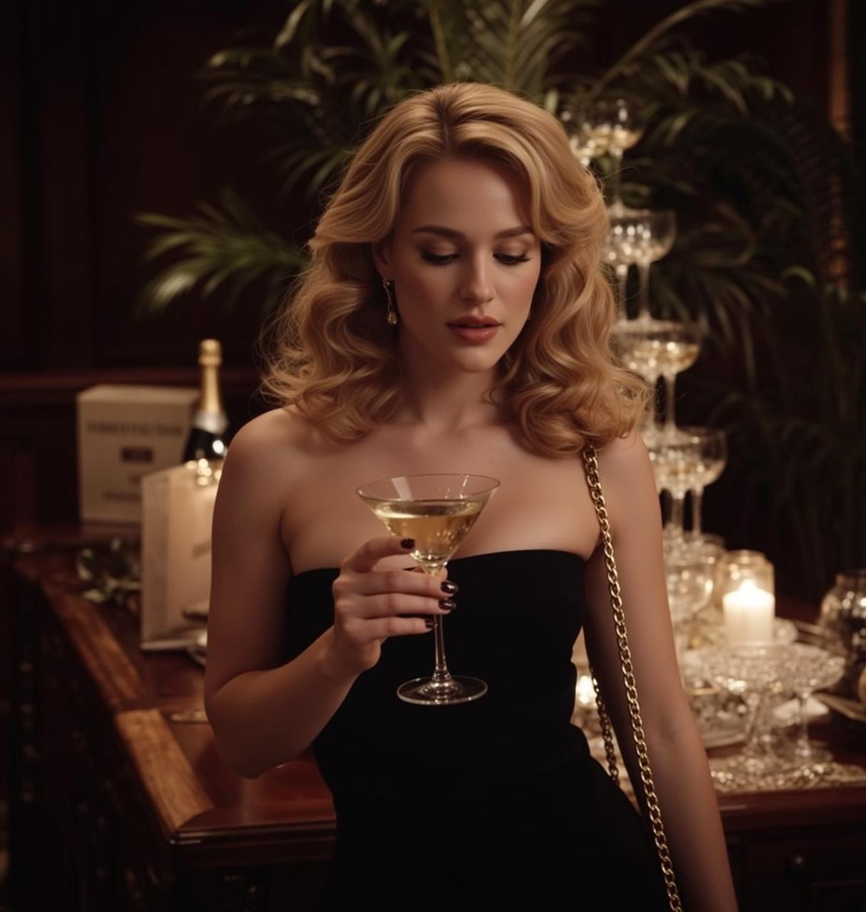 Explore Stands Dimly Lit Opulent Indoor Setting