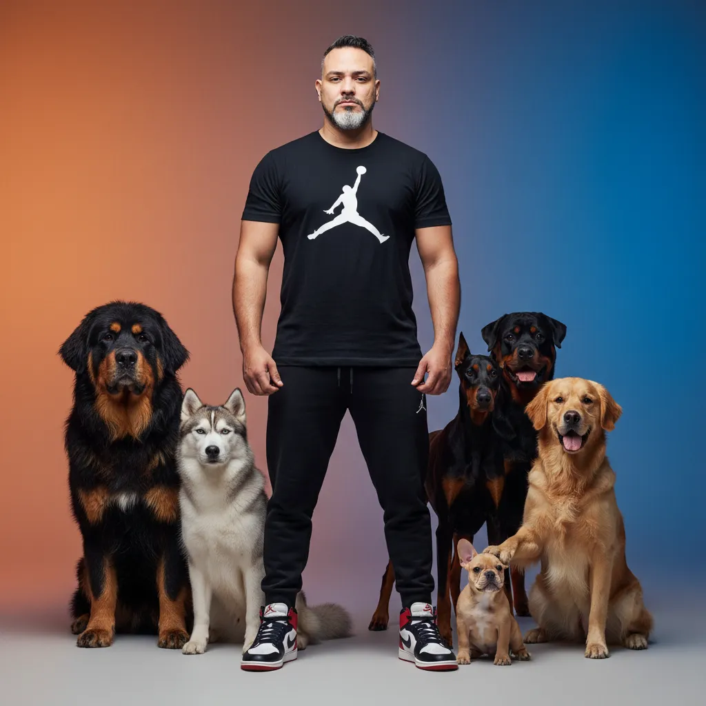 Man And His Loyal Dogs