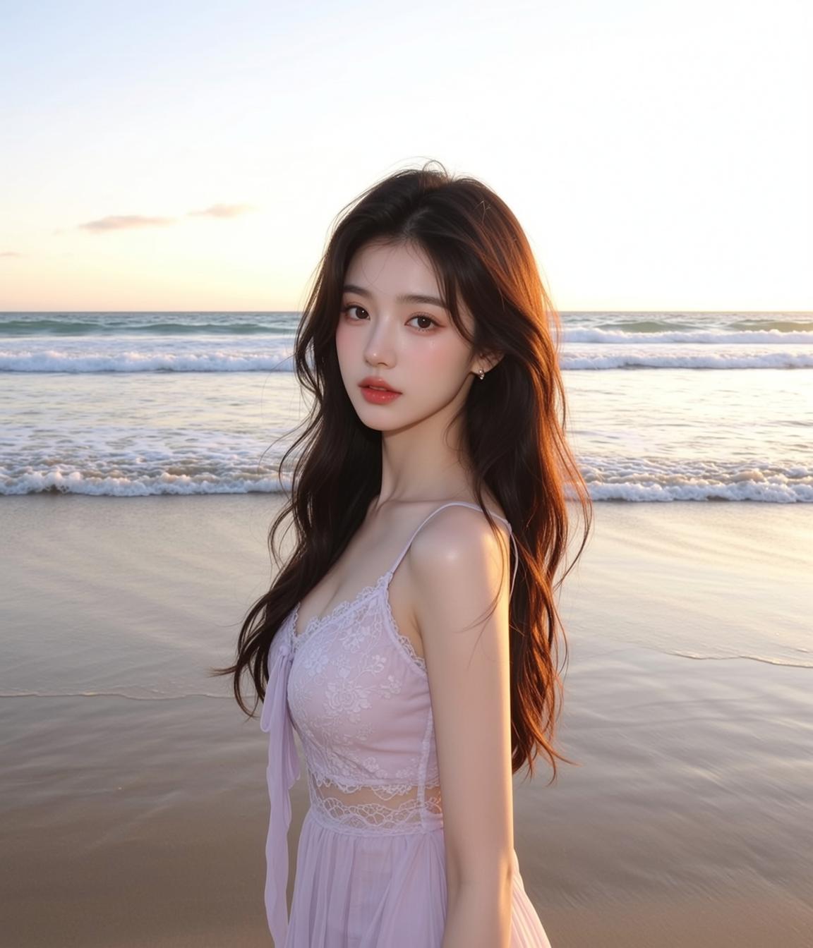 Lavender Beach Sunset Skirt Look