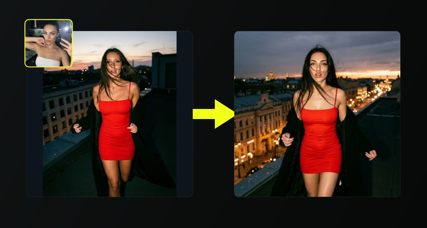 Lily remix walkthrough for Red Dress Girl Running St Petersburg Rooftop Night Flash