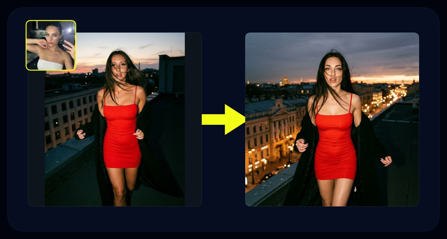 Lily remix walkthrough for Red Dress Girl Running St Petersburg Rooftop Night Flash