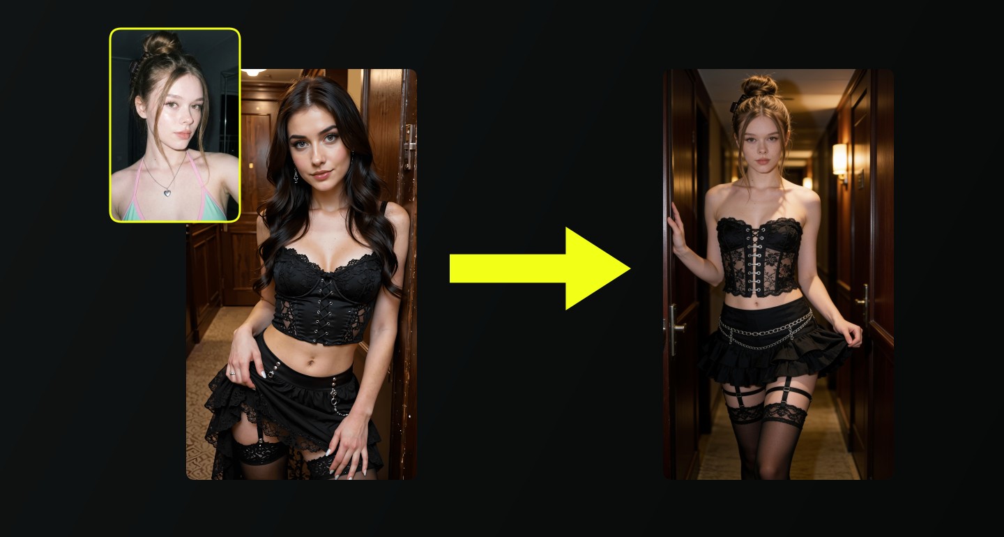 Mila remix walkthrough for Corset And Ruffled Skirt Hotel Corridor