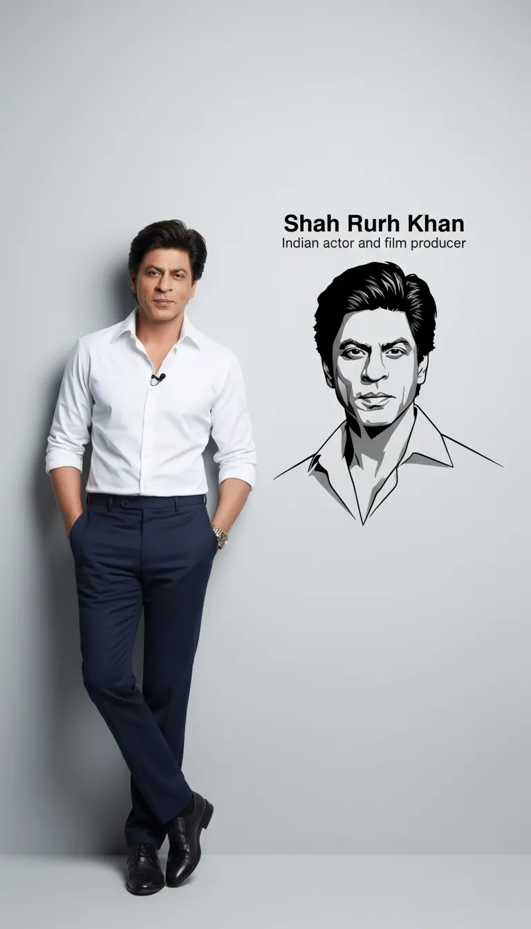 Shah Rukh Khan Portrait With Vector Art