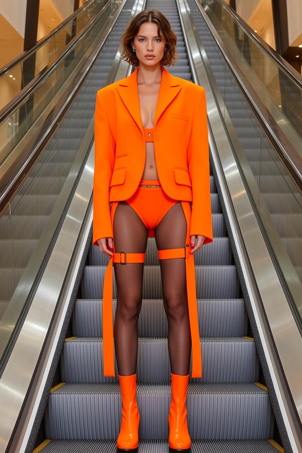 Fashion Week Short Brown Wavy Fair Orange