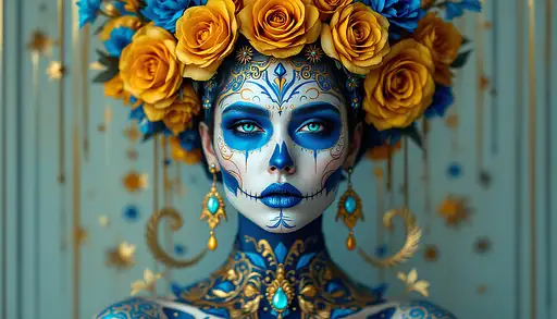 Surreal Los Muertos Portrait