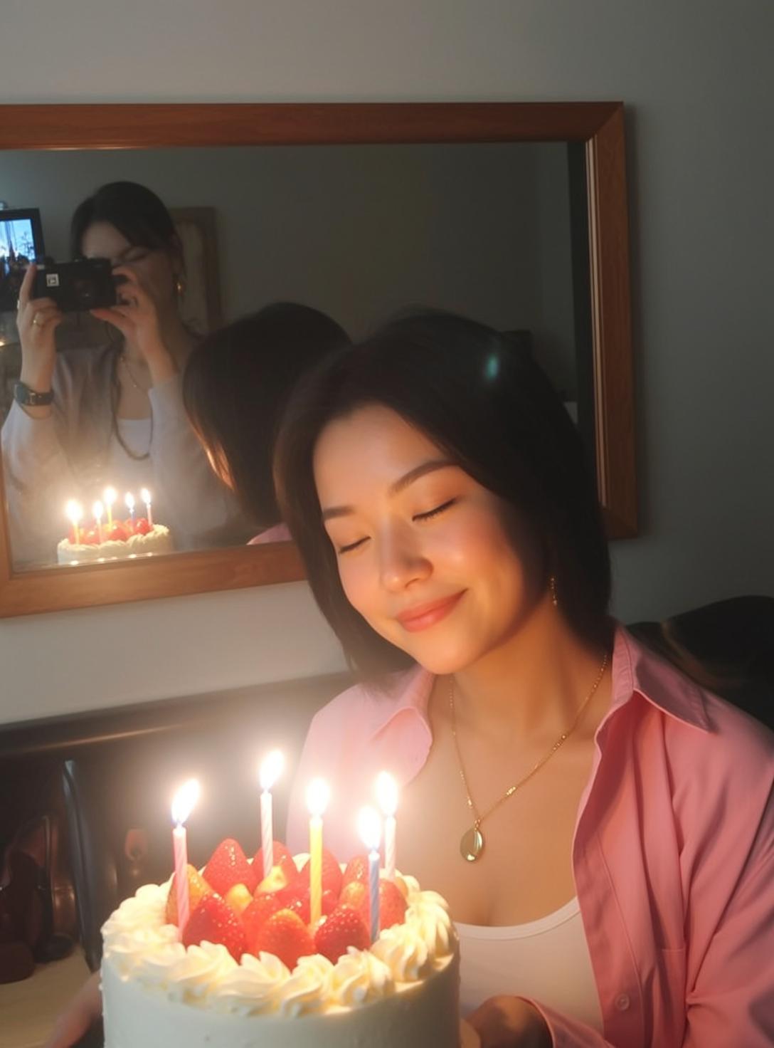Birthday Cake Laugh Portrait