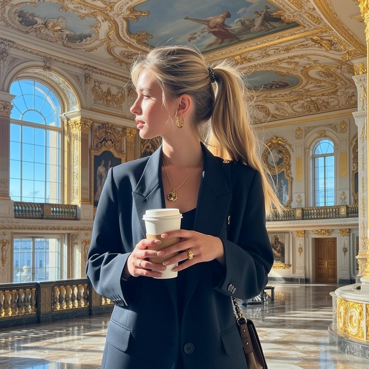 Explore Stands Profile Holding White Paper Coffee