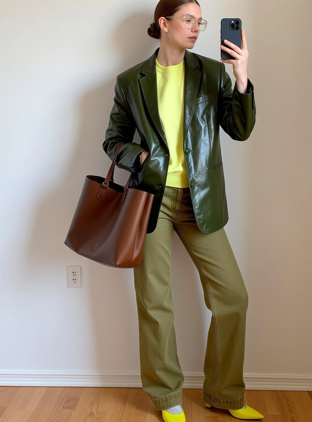 Autumn Young Brown Hair Pulled Back Bun