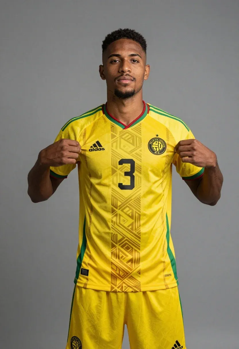 Young Black Man Stands Confidently Against Plain Gray Background Stretching