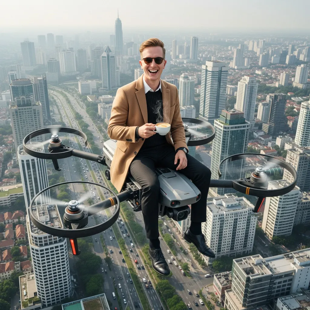 Coffee Break High Above The City